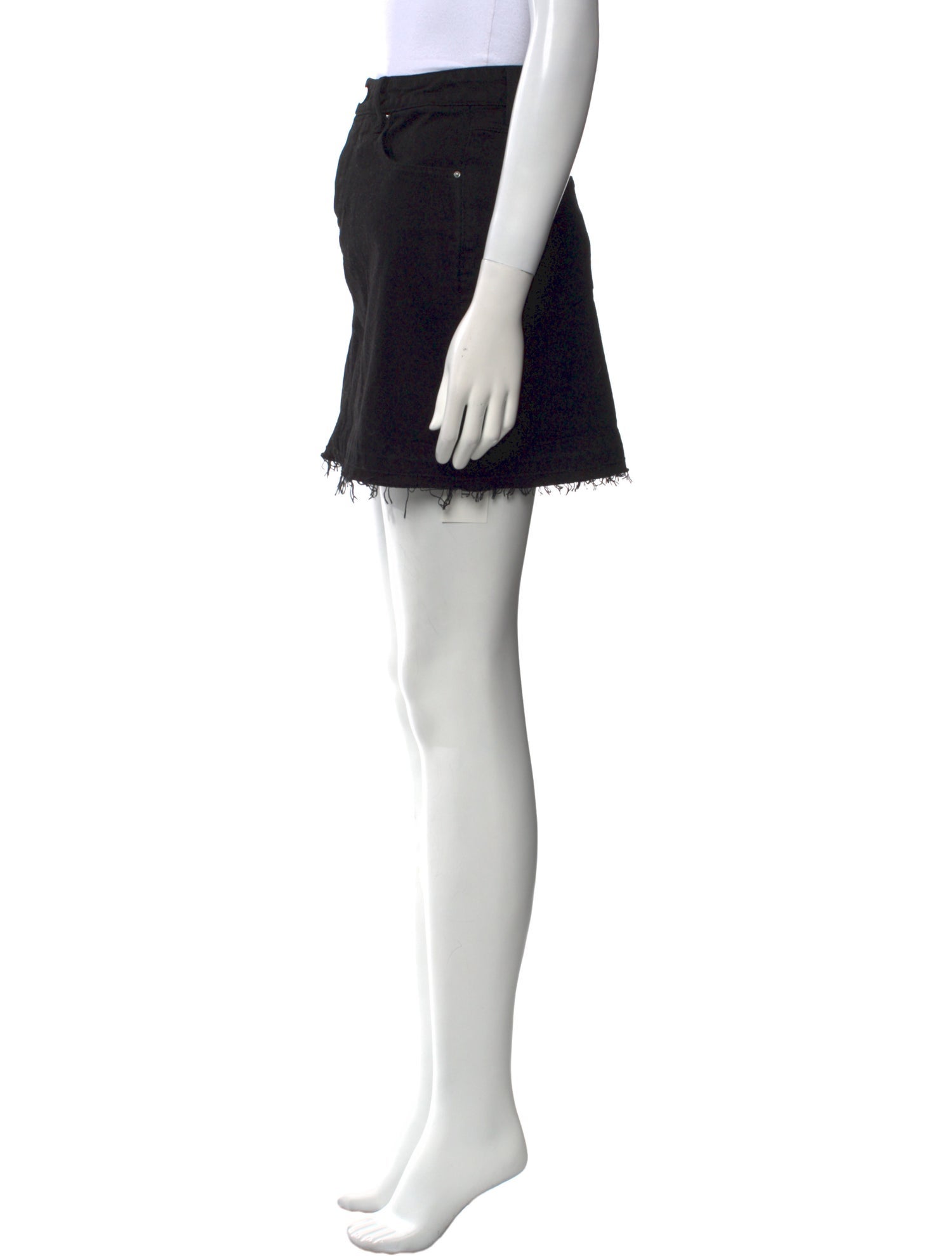 Amiri Raw-Edge Trim Mini Skirt