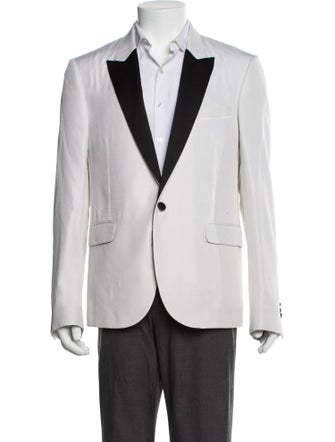 Amiri Silk Beaded Accents Blazer