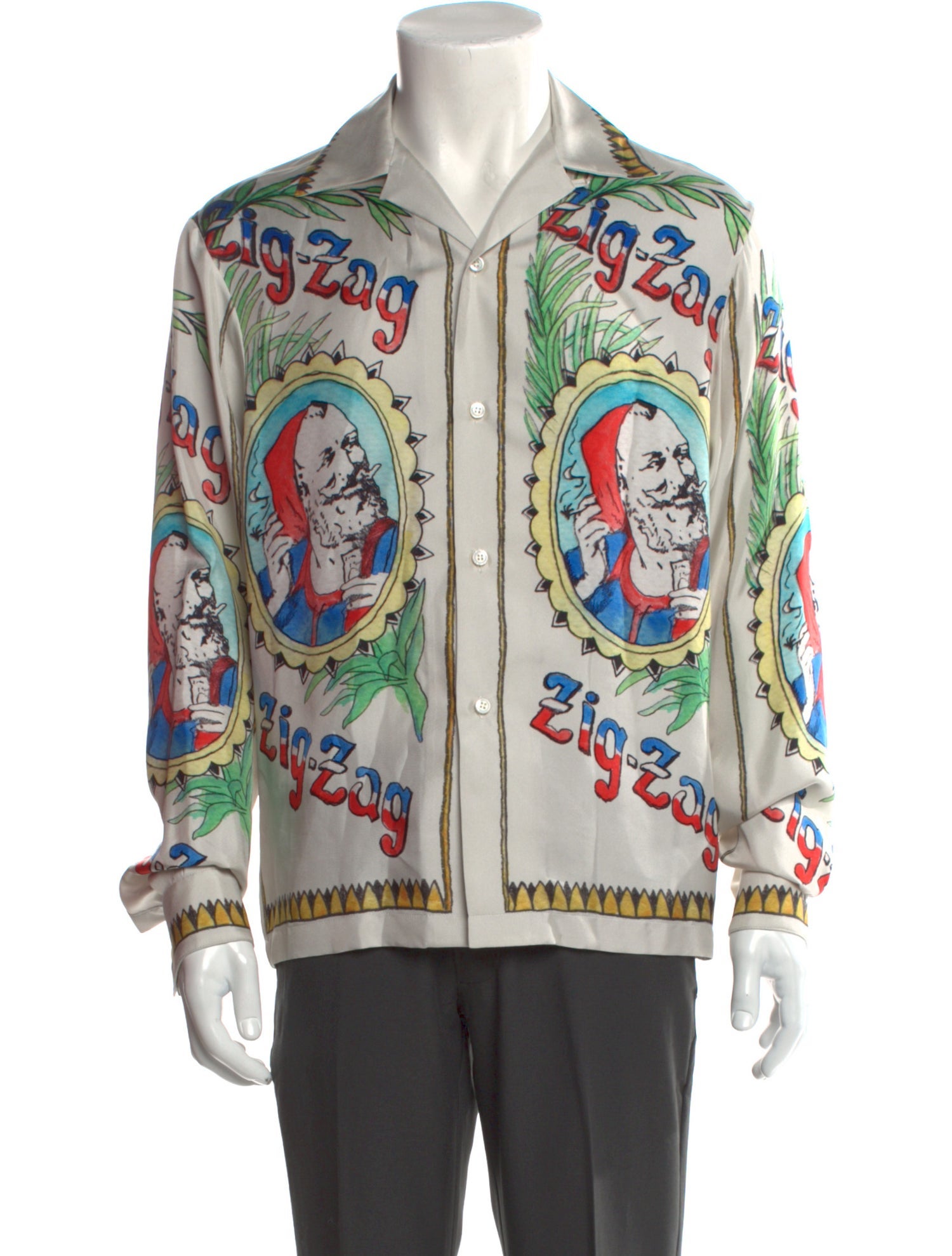 Amiri Silk Graphic Print Shirt