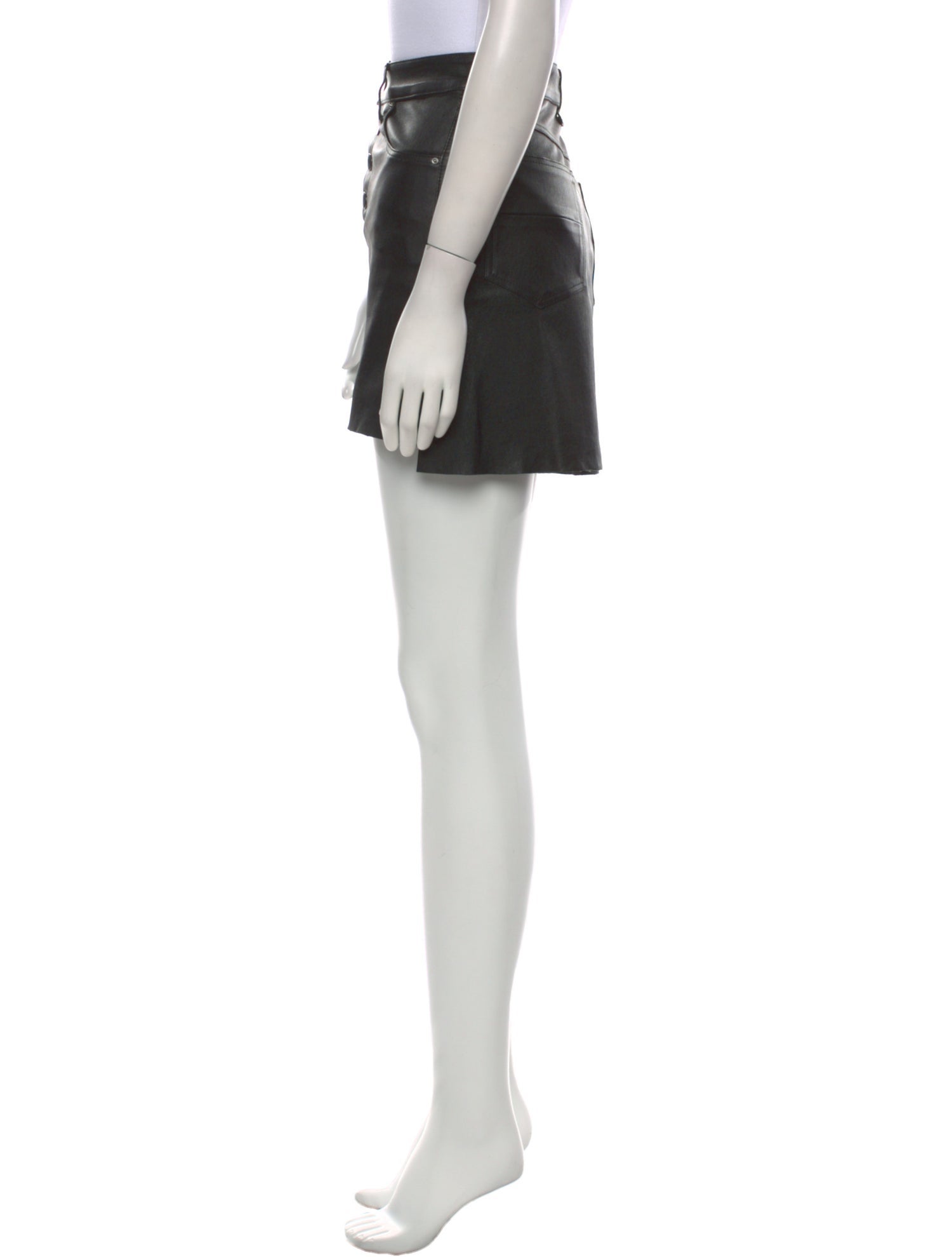 Amiri Leather Mini Skirt