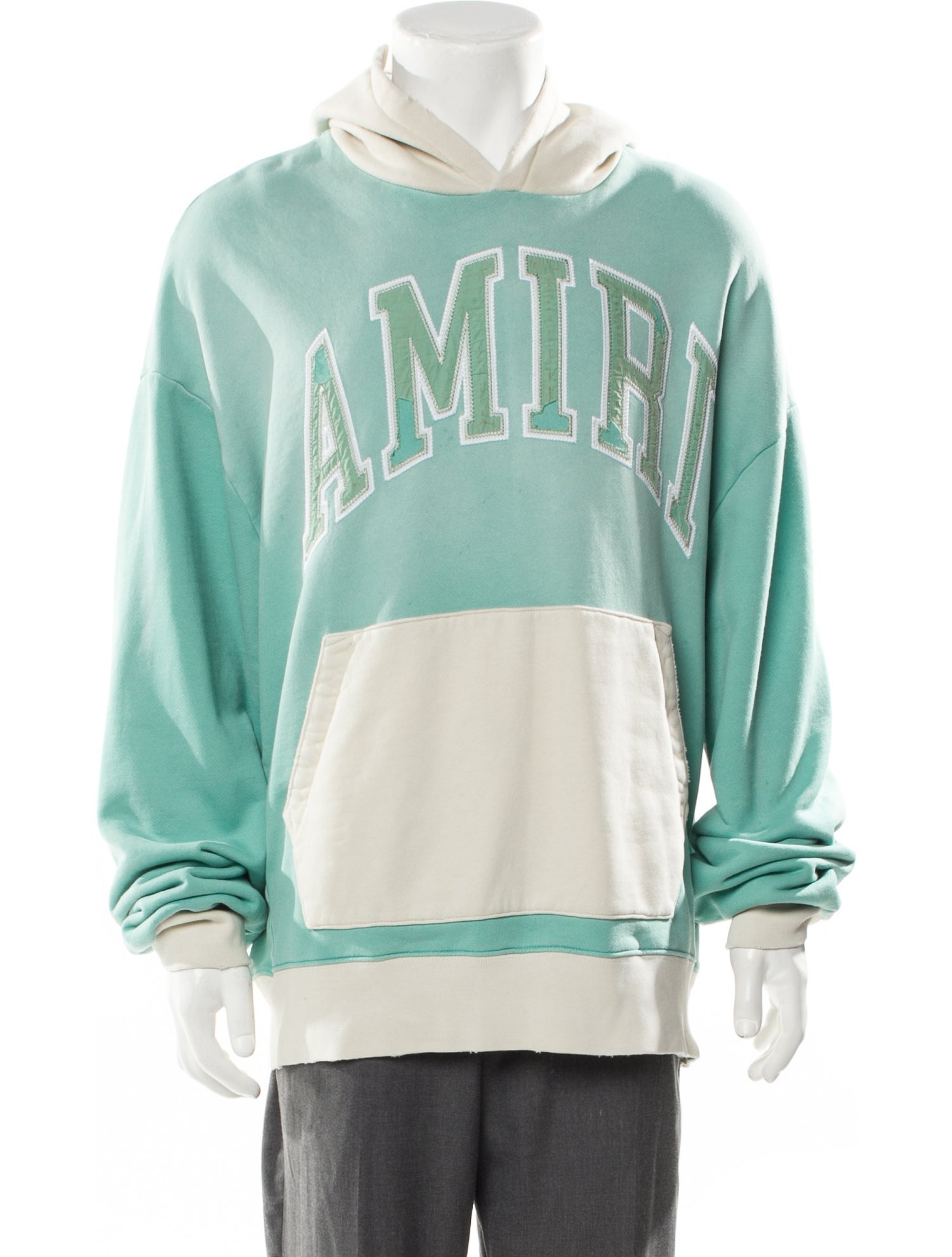 Amiri Colorblock Pattern Crew Neck Hoodie