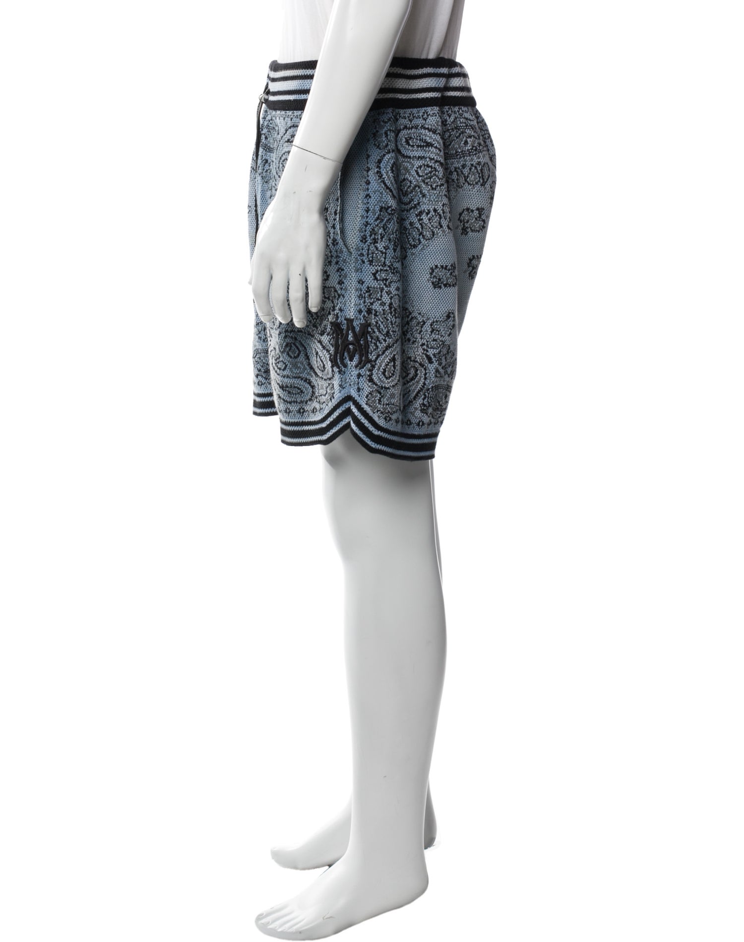 Amiri Paisley Print Jogger Shorts