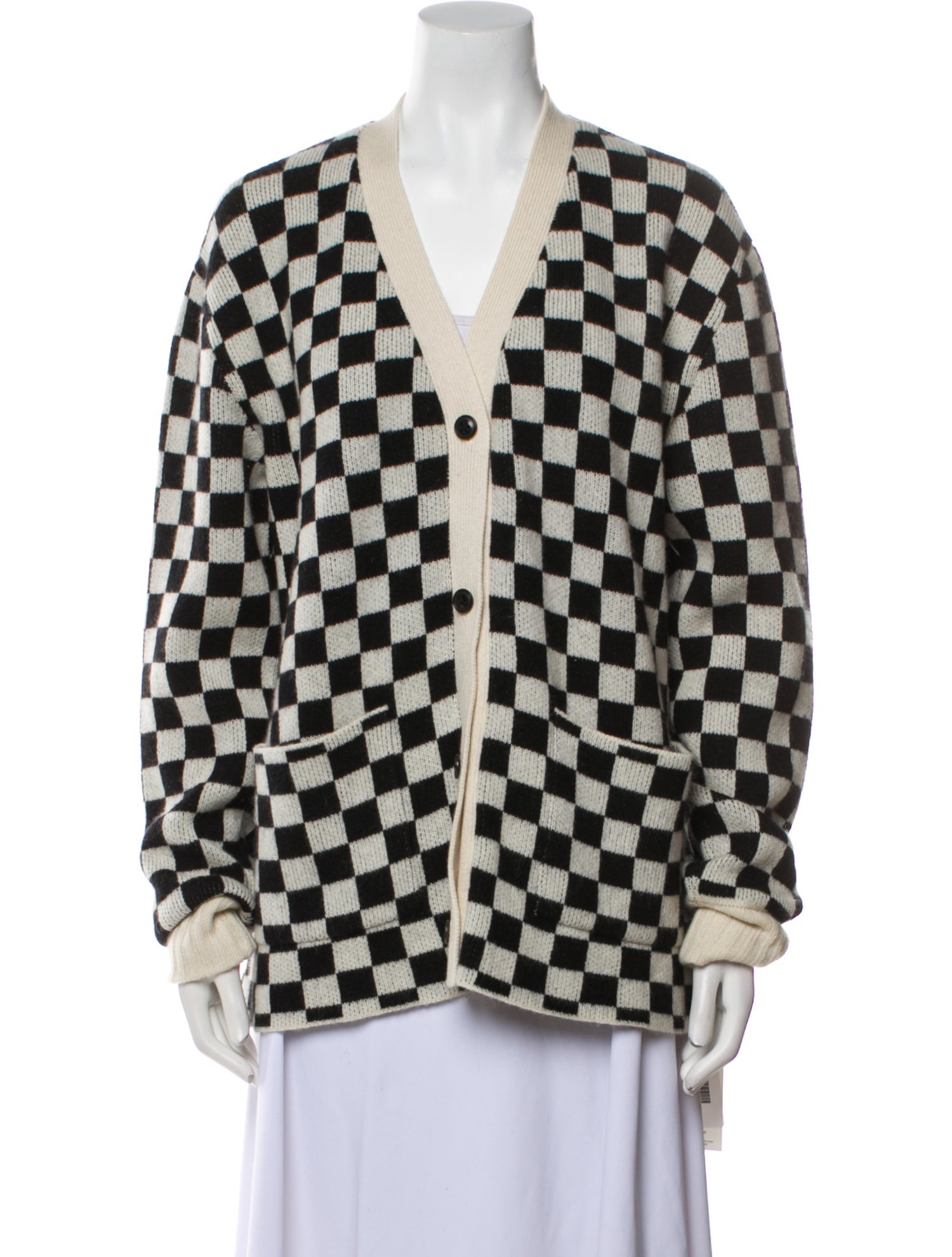 Amiri Cashmere Plaid Print Sweater