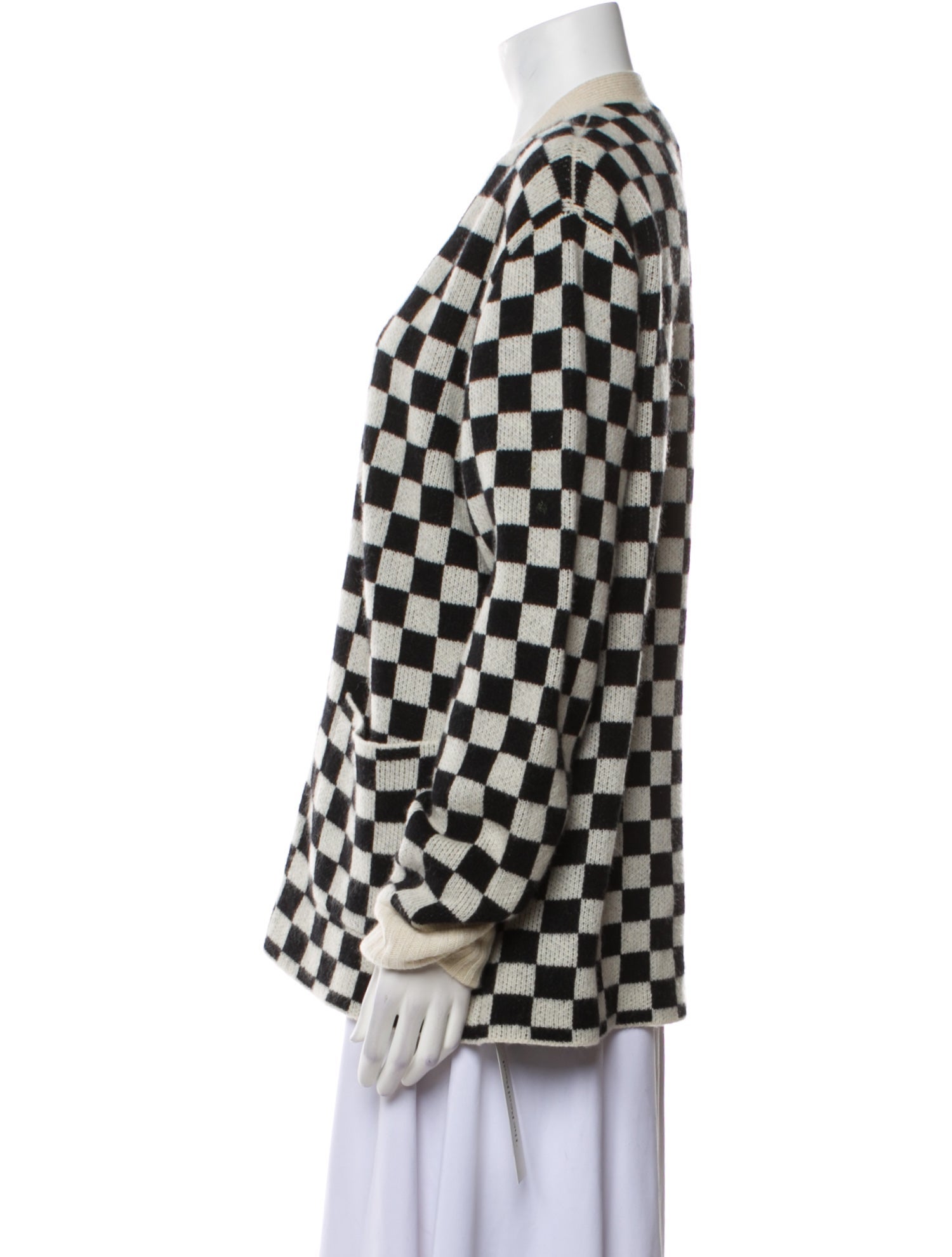 Amiri Cashmere Plaid Print Sweater