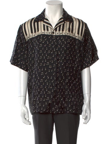 Amiri Casual Shirts Silk Printed Shirt L