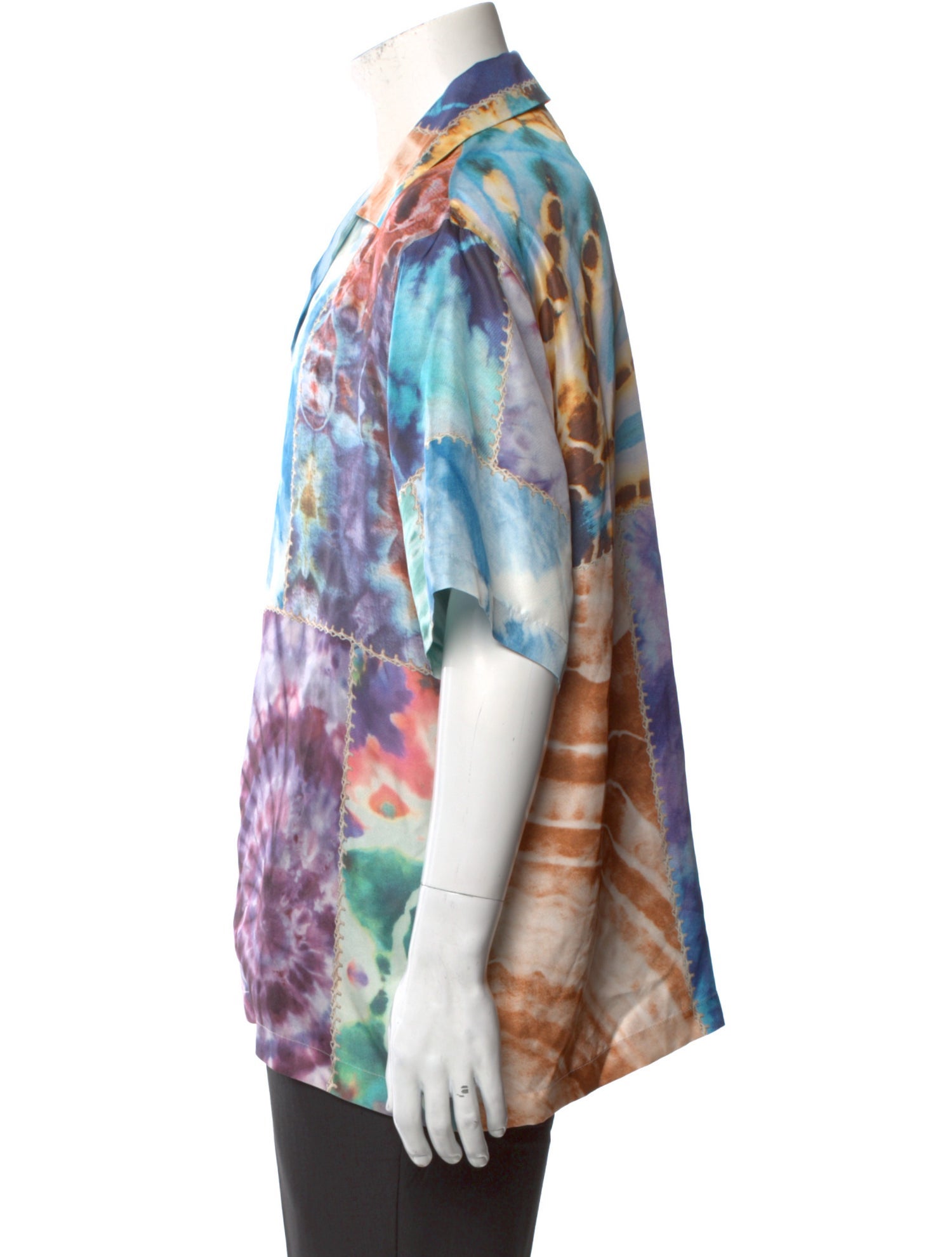 Amiri Silk Tie-Dye Print Shirt w/ Tags