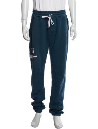 Amiri Graphic Print Embroidered Accent Lounge Bottoms