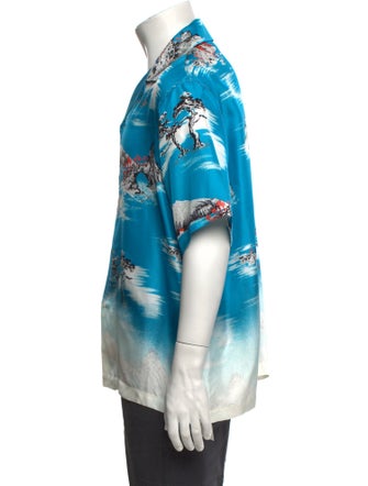 Amiri Silk Graphic Print Shirt