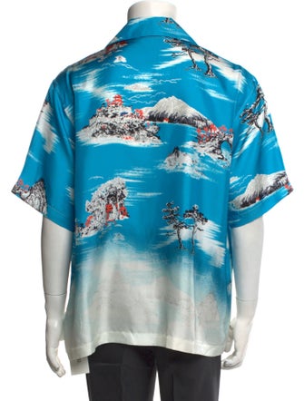 Amiri Silk Graphic Print Shirt