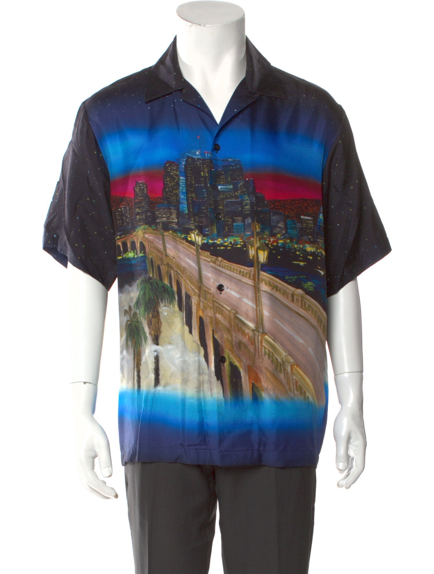 Amiri Cityscape Silk Shirt