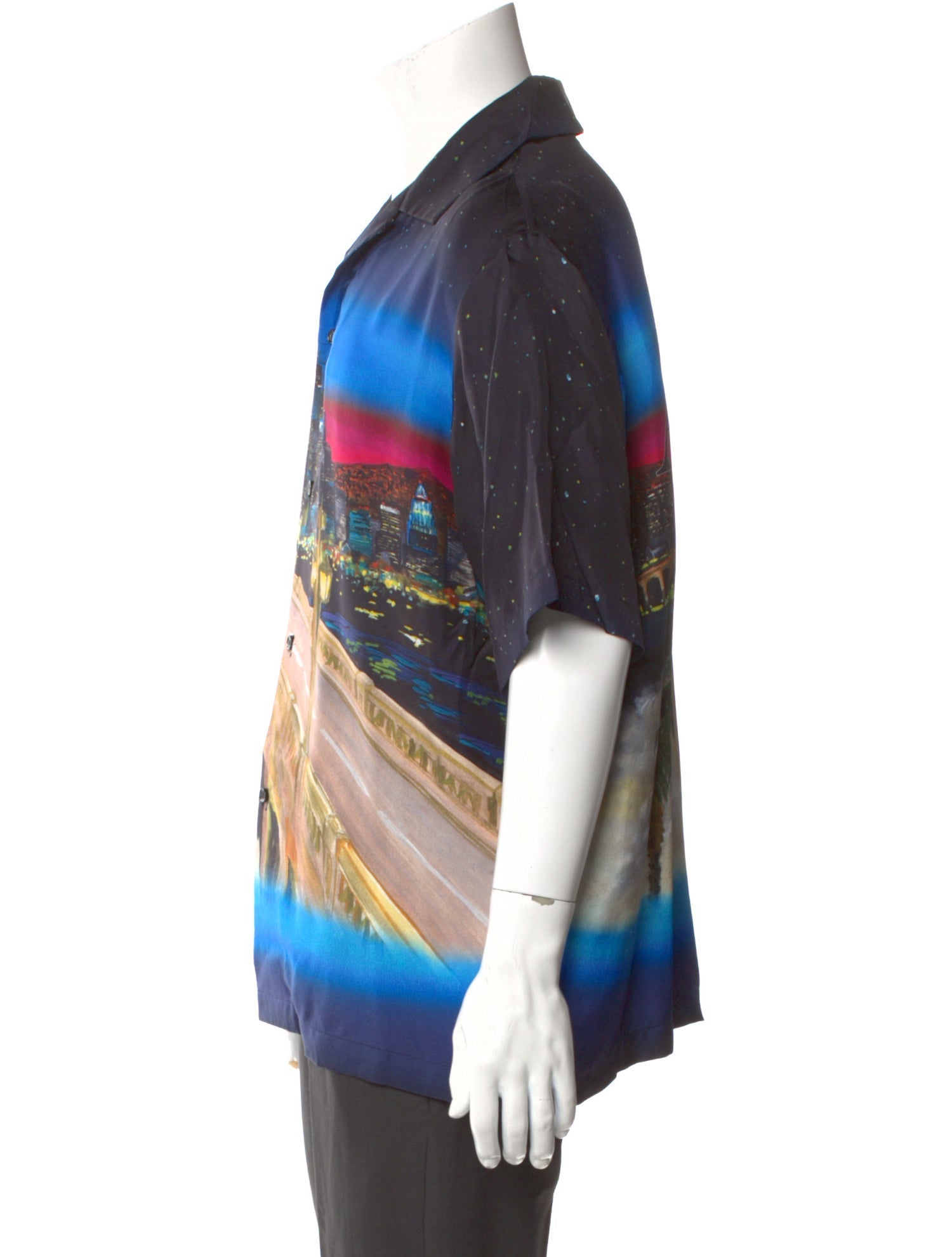 Amiri Cityscape Silk Shirt