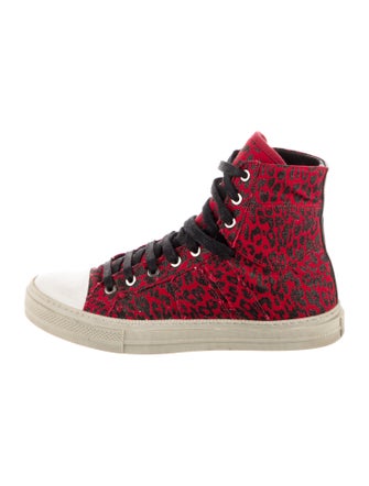 Amiri Canvas Animal Print Sneakers