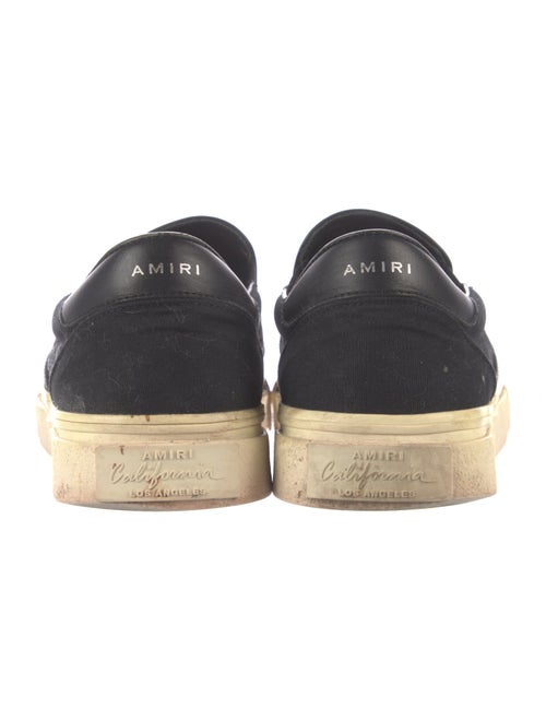 Amiri Canvas Leather Trim Embellishment Sneakers