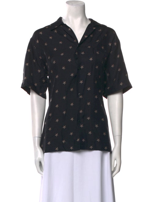 Amiri Silk Printed Button-Up Top