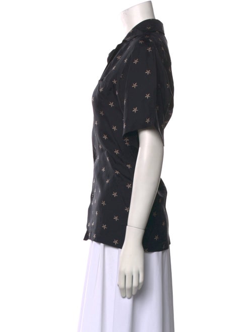 Amiri Silk Printed Button-Up Top