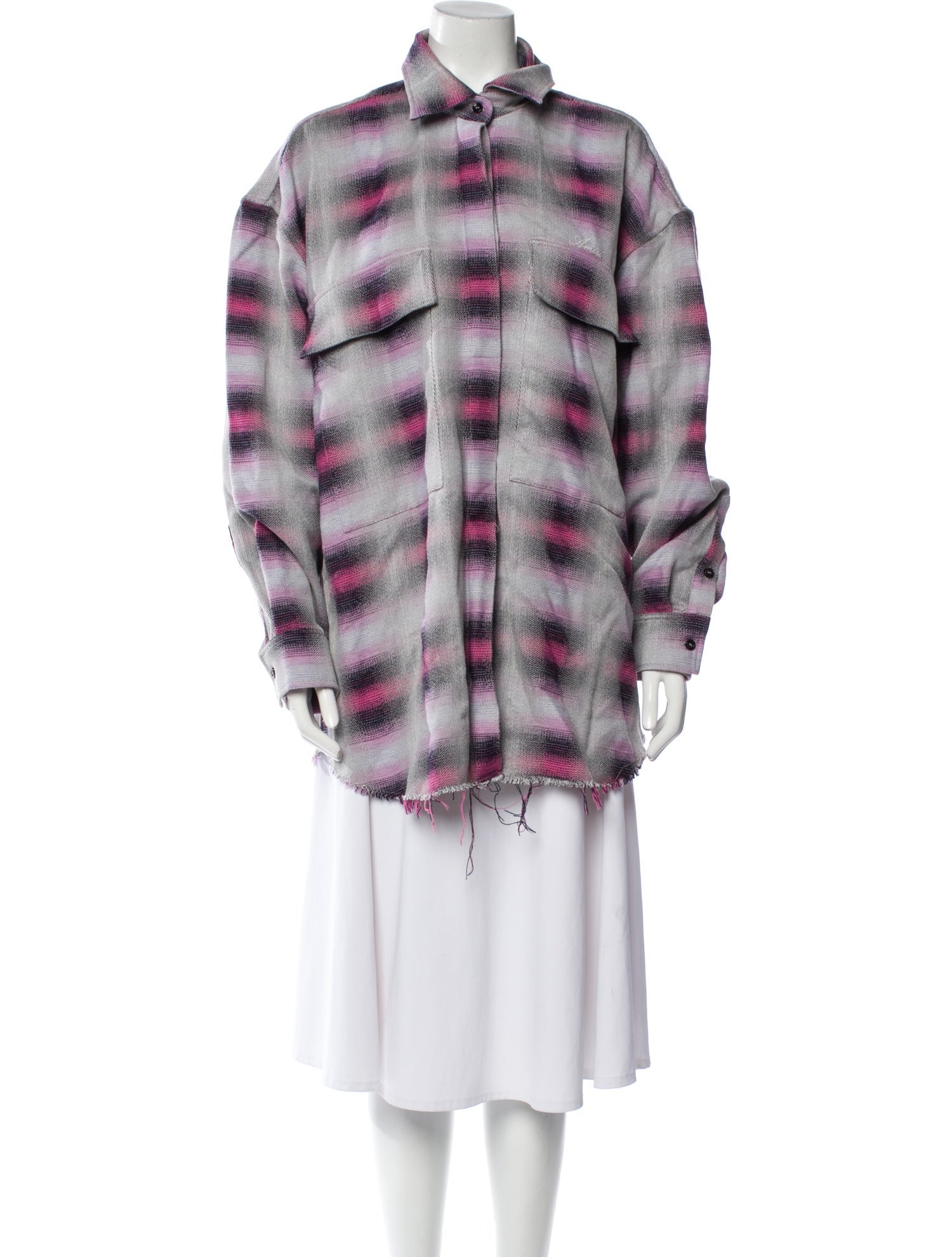 Amiri Plaid Print Coat
