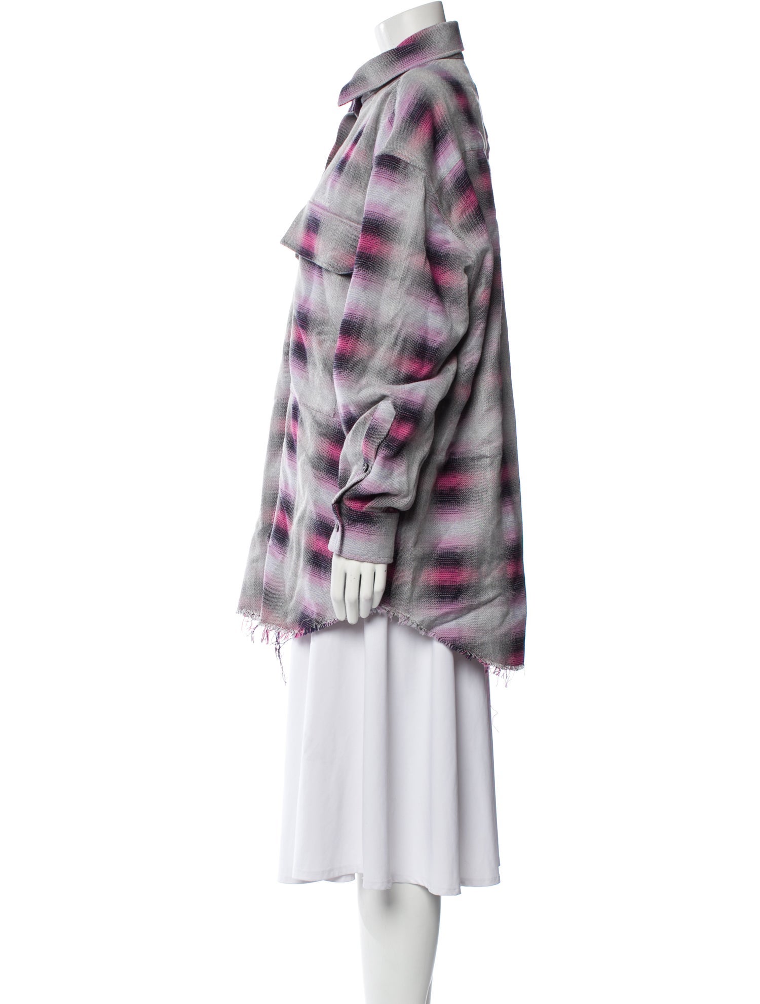 Amiri Plaid Print Coat