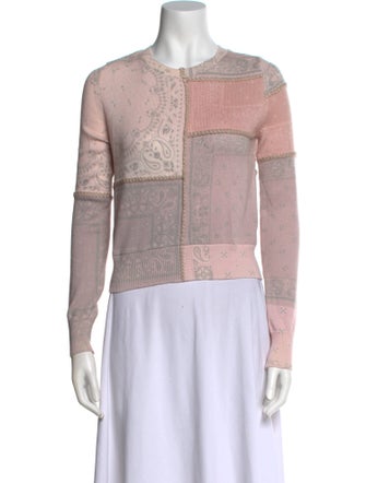 Amiri Paisley Print Crew Neck Sweater