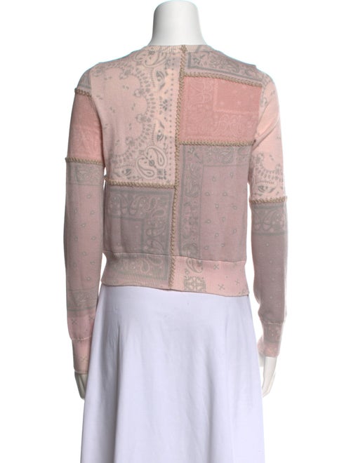 Amiri Paisley Print Crew Neck Sweater