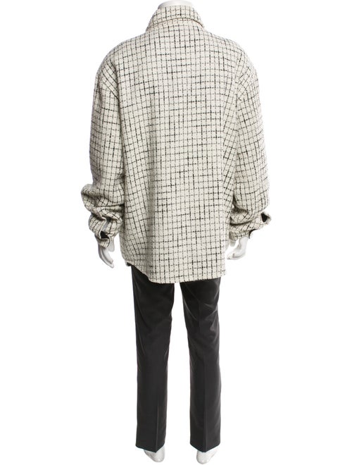 Amiri Wool Tweed Pattern Peacoat