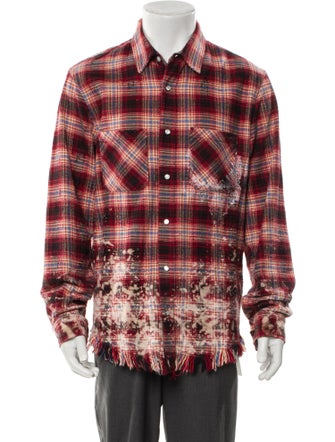 Amiri Plaid Print Trucker Jacket