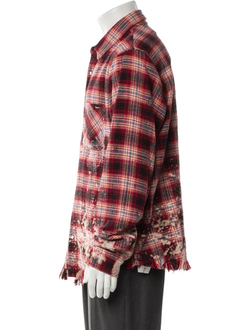 Amiri Plaid Print Trucker Jacket