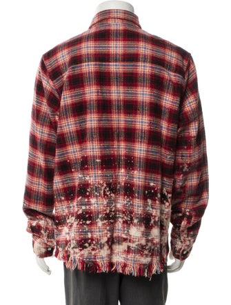 Amiri Plaid Print Trucker Jacket