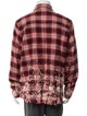 Amiri Plaid Print Trucker Jacket