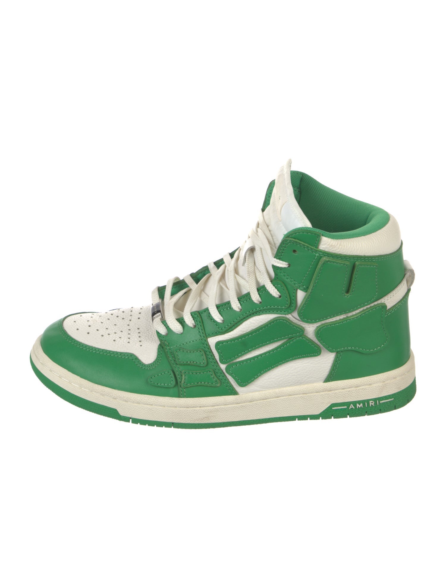 Amiri Leather Colorblock Pattern Sneakers