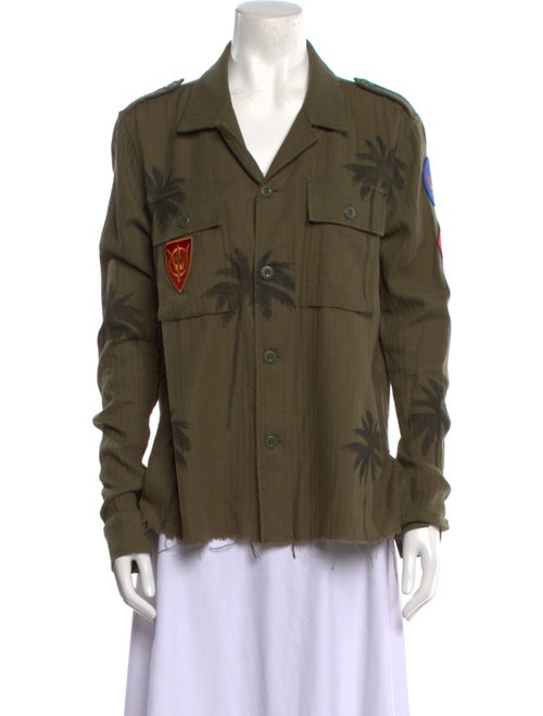 Amiri Graphic Print Long Sleeve Button-Up Top