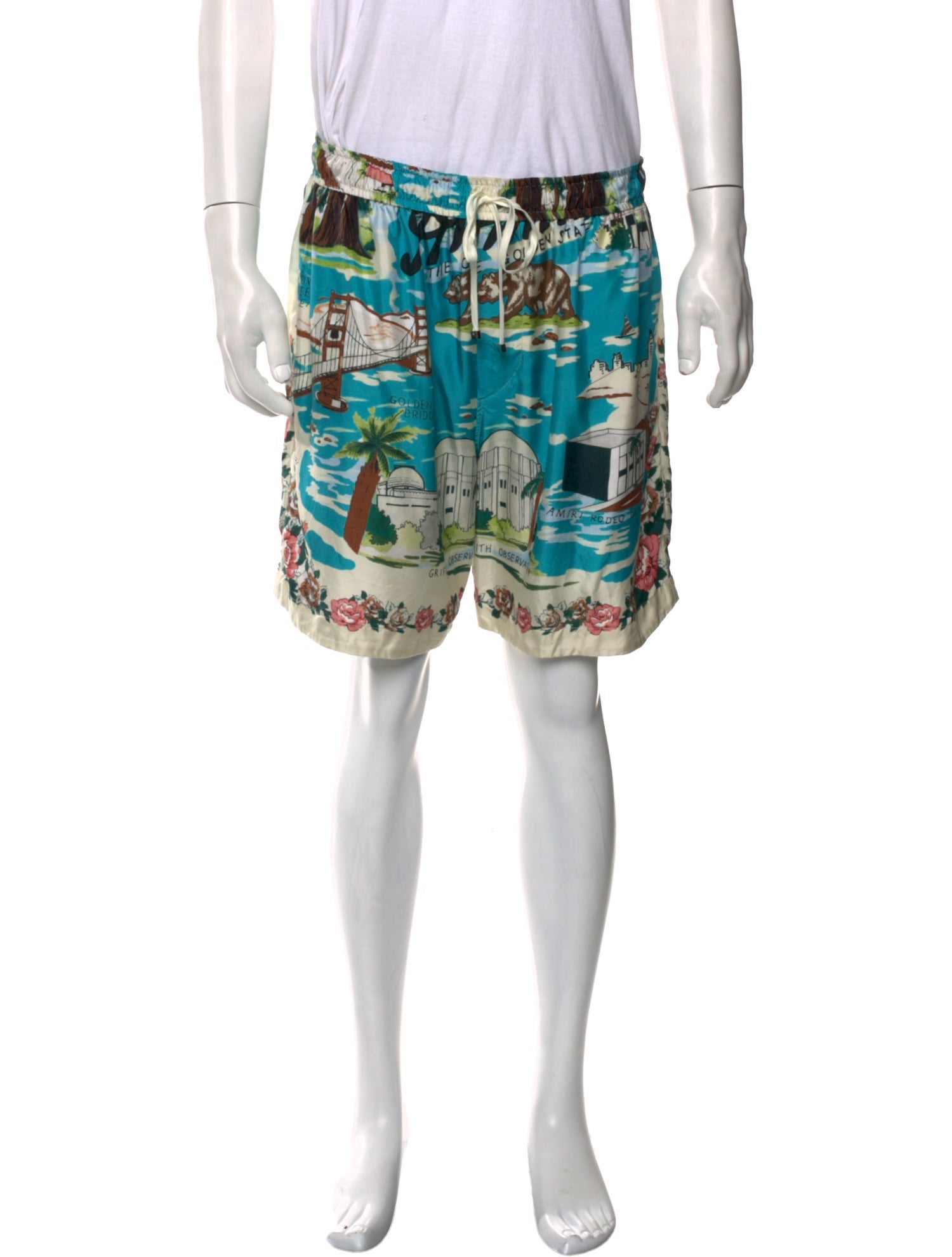Amiri Silk Jogger Shorts