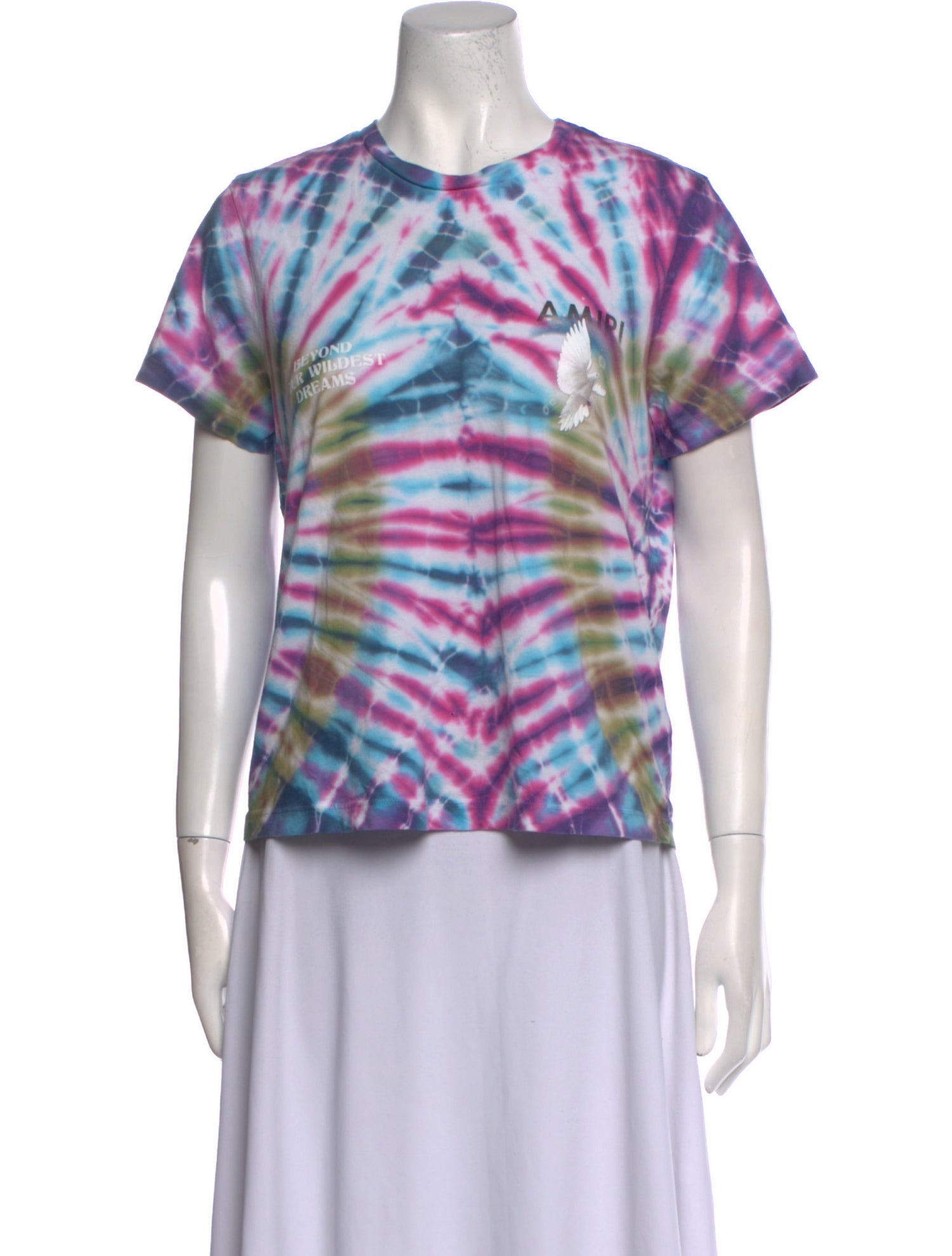 Amiri Tie-Dye Print Crew Neck T-Shirt