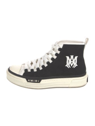 Amiri Canvas Embroidered Accent Sneakers
