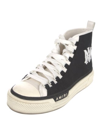 Amiri Canvas Embroidered Accent Sneakers