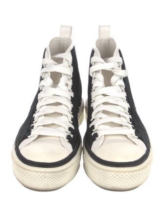 Amiri Canvas Embroidered Accent Sneakers