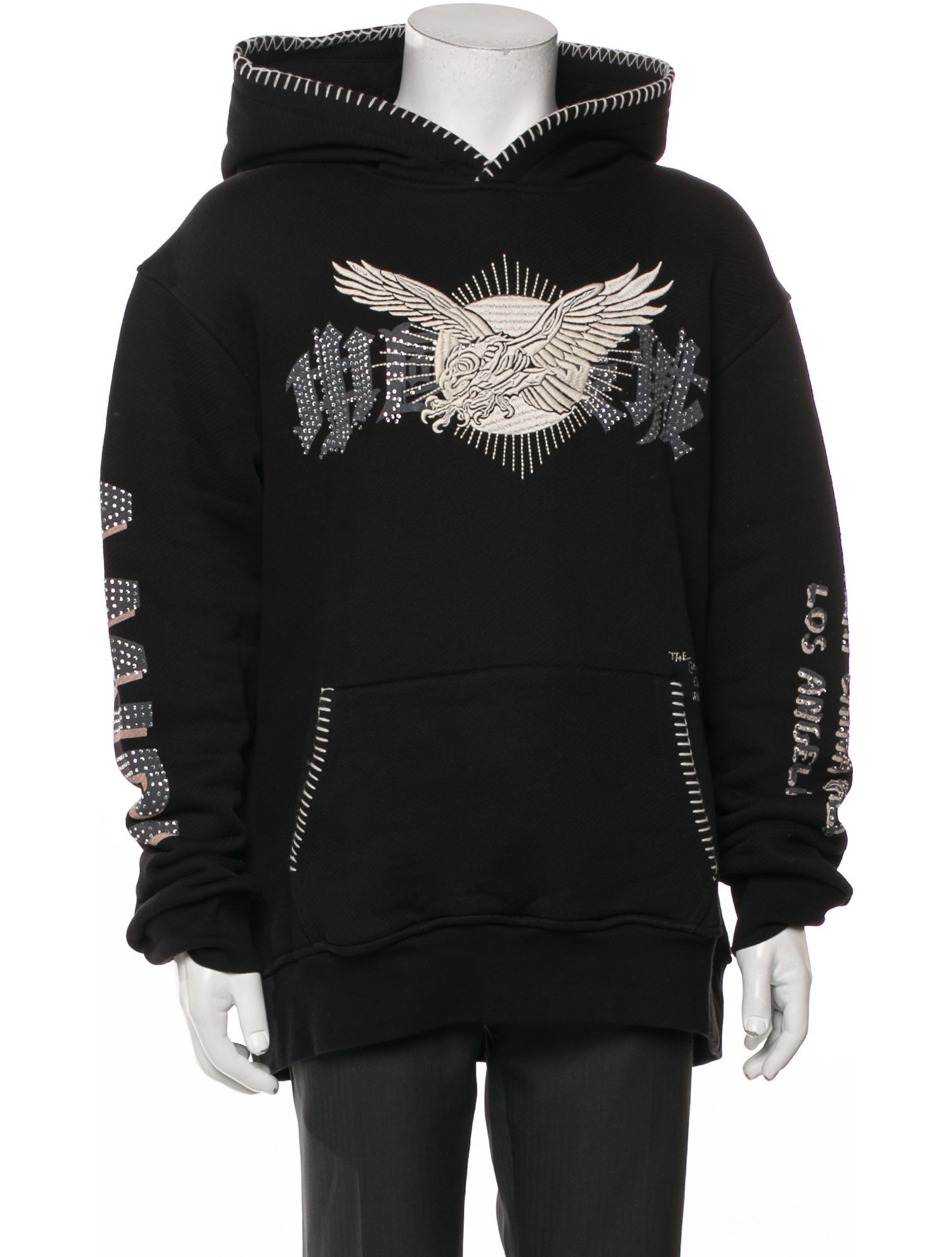 Amiri Graphic Print V-Neck Hoodie