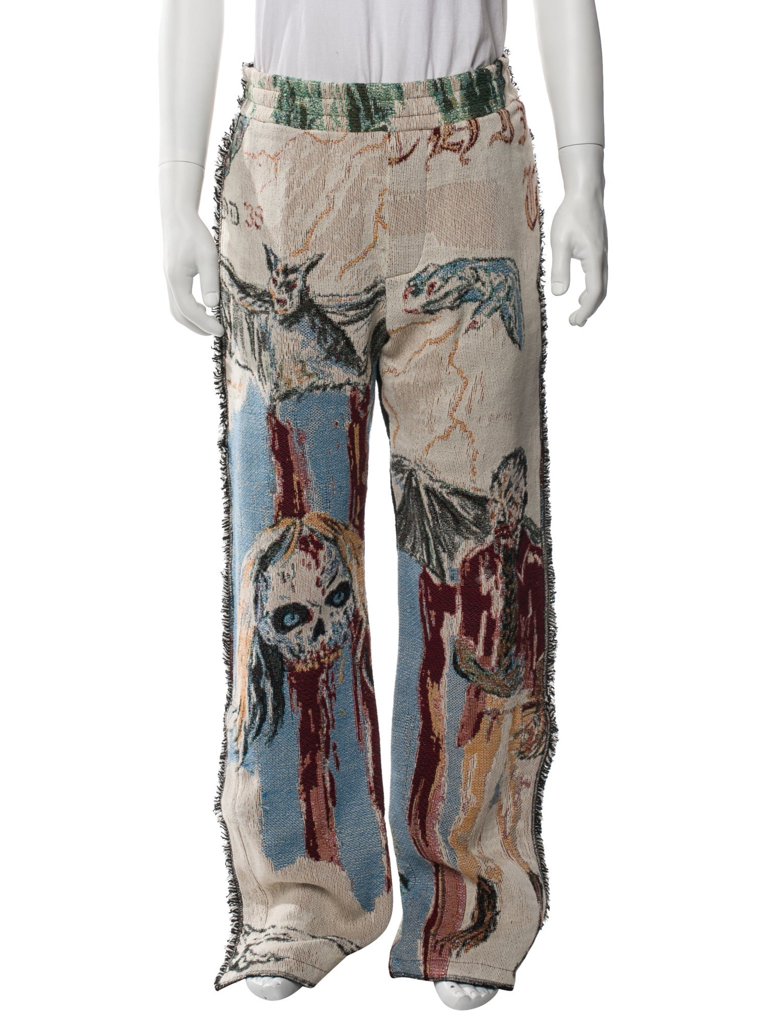 Amiri Graphic Print Moto Pants w/ Tags