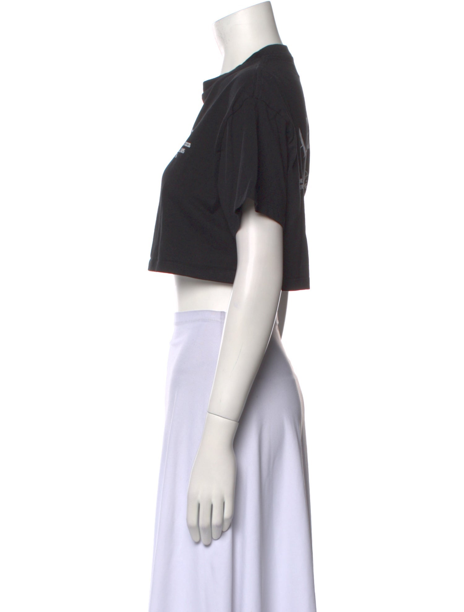 Amiri Graphic Print Crew Neck Crop Top