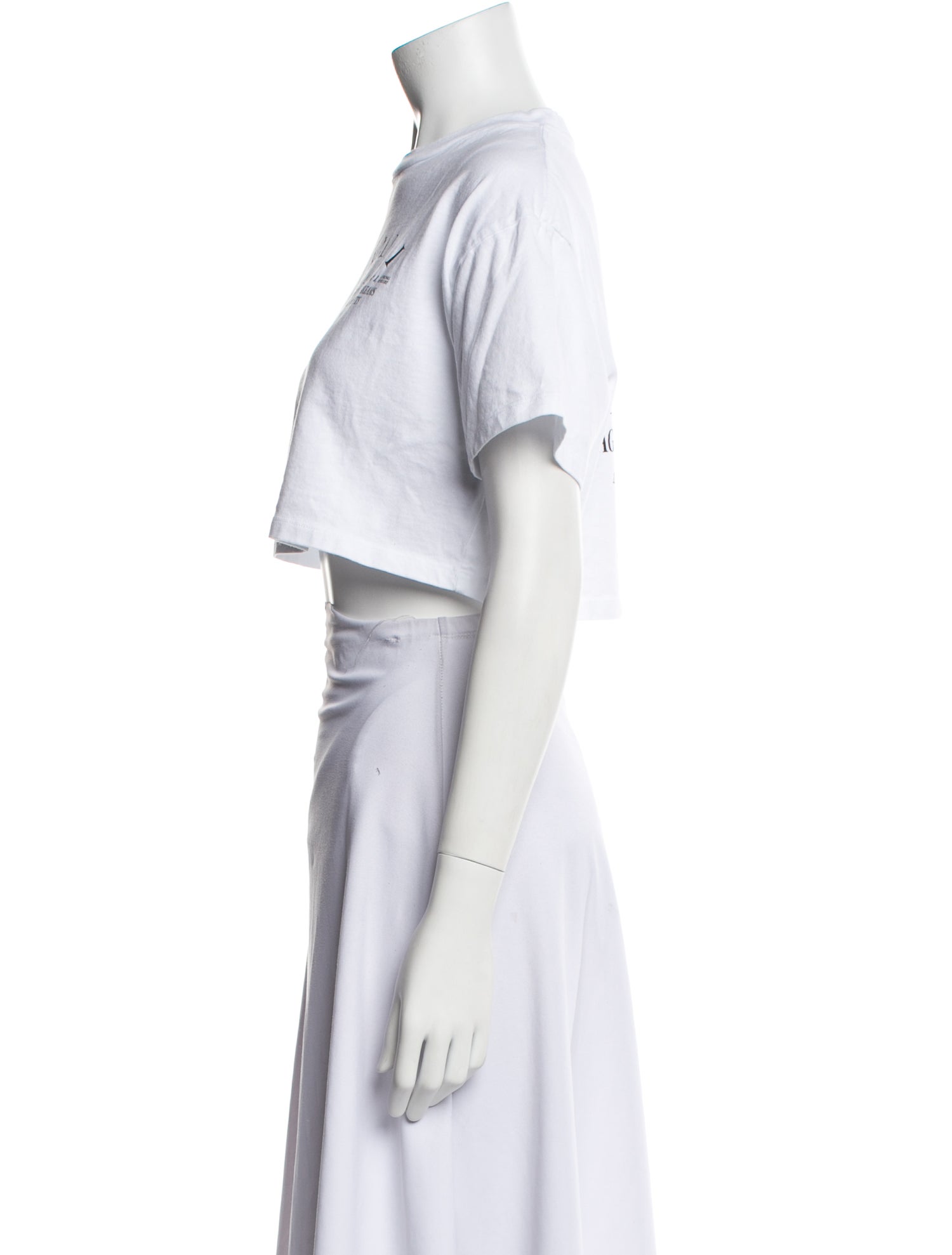 Amiri Graphic Print Crew Neck Crop Top