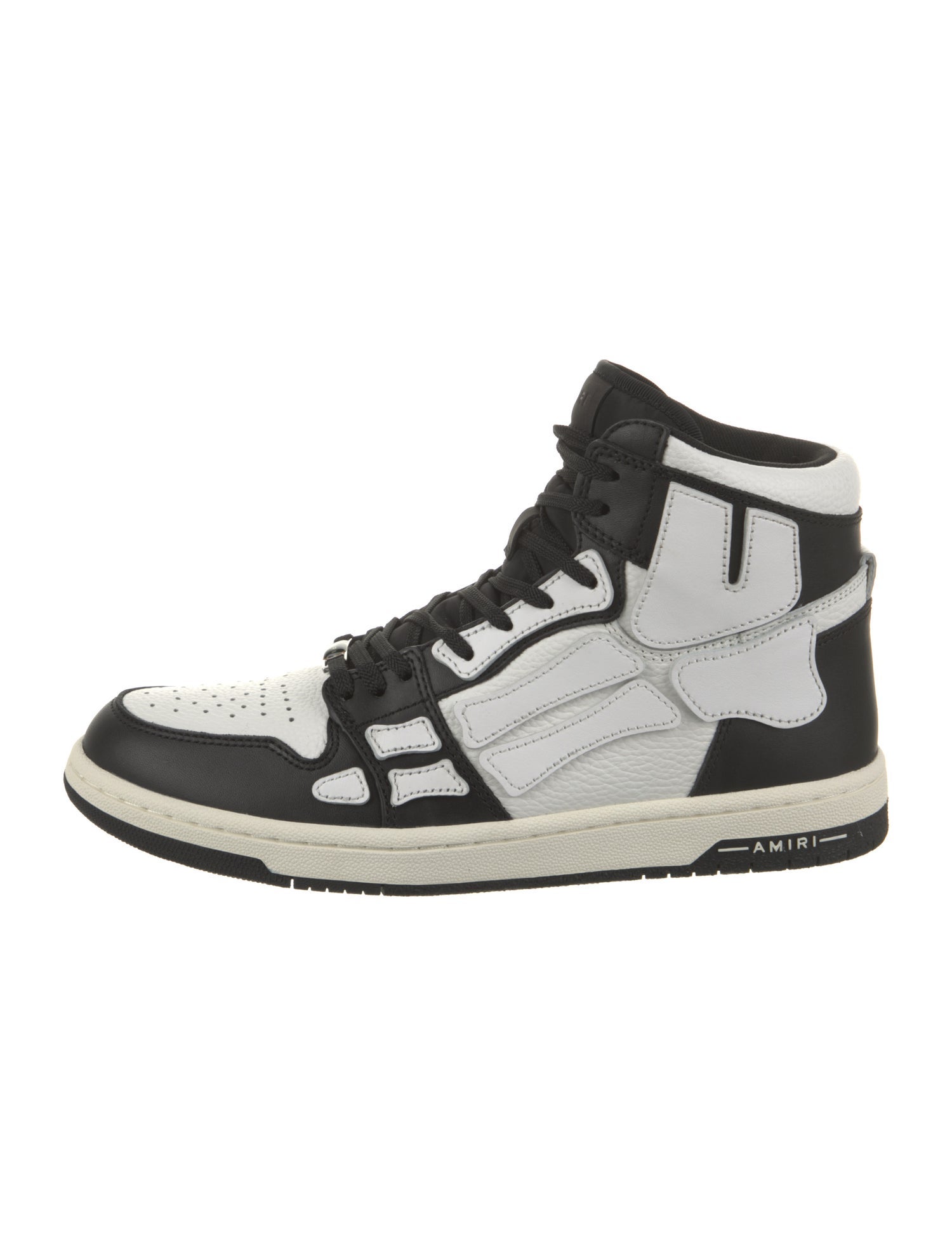 Amiri Leather Colorblock Pattern Sneakers