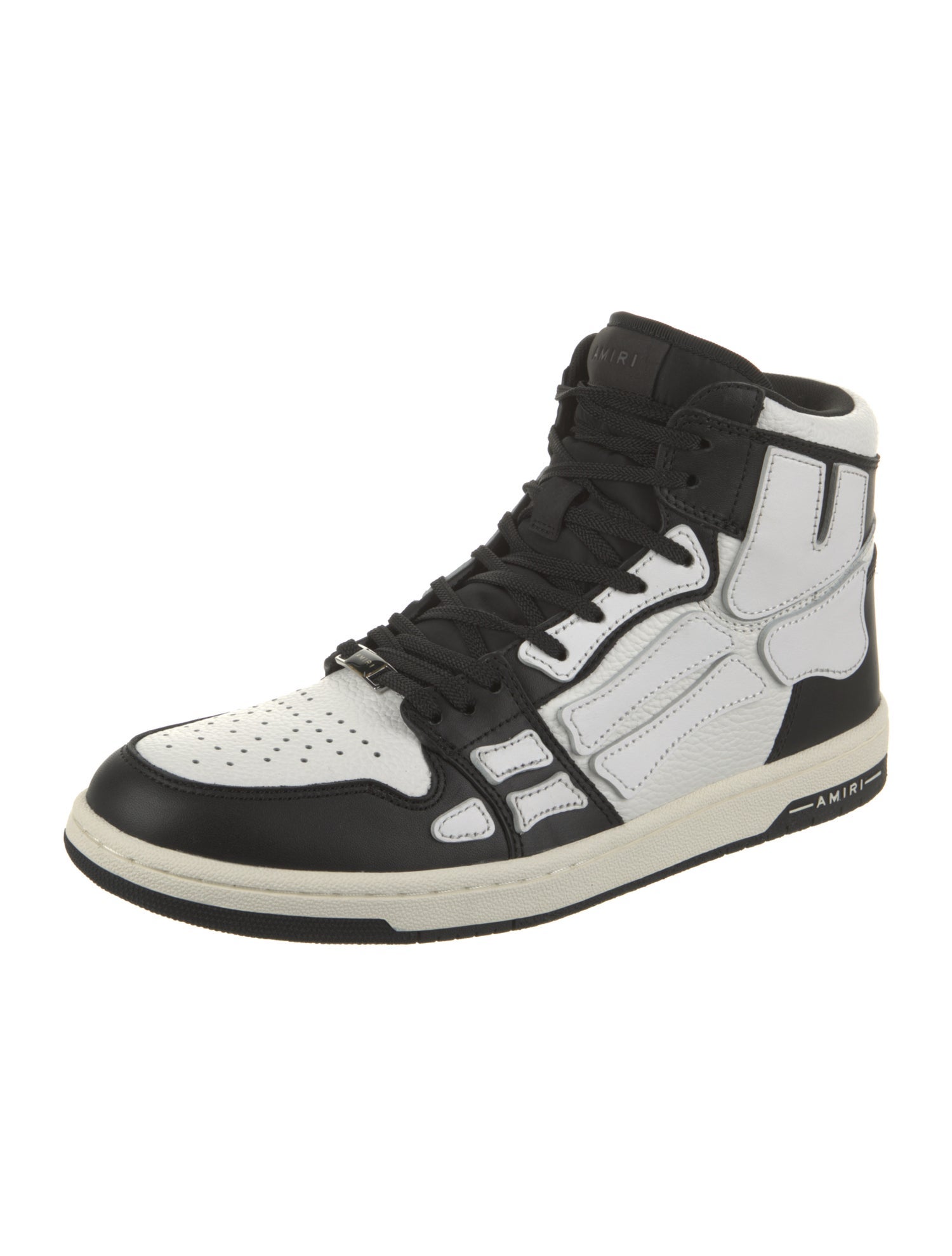 Amiri Leather Colorblock Pattern Sneakers