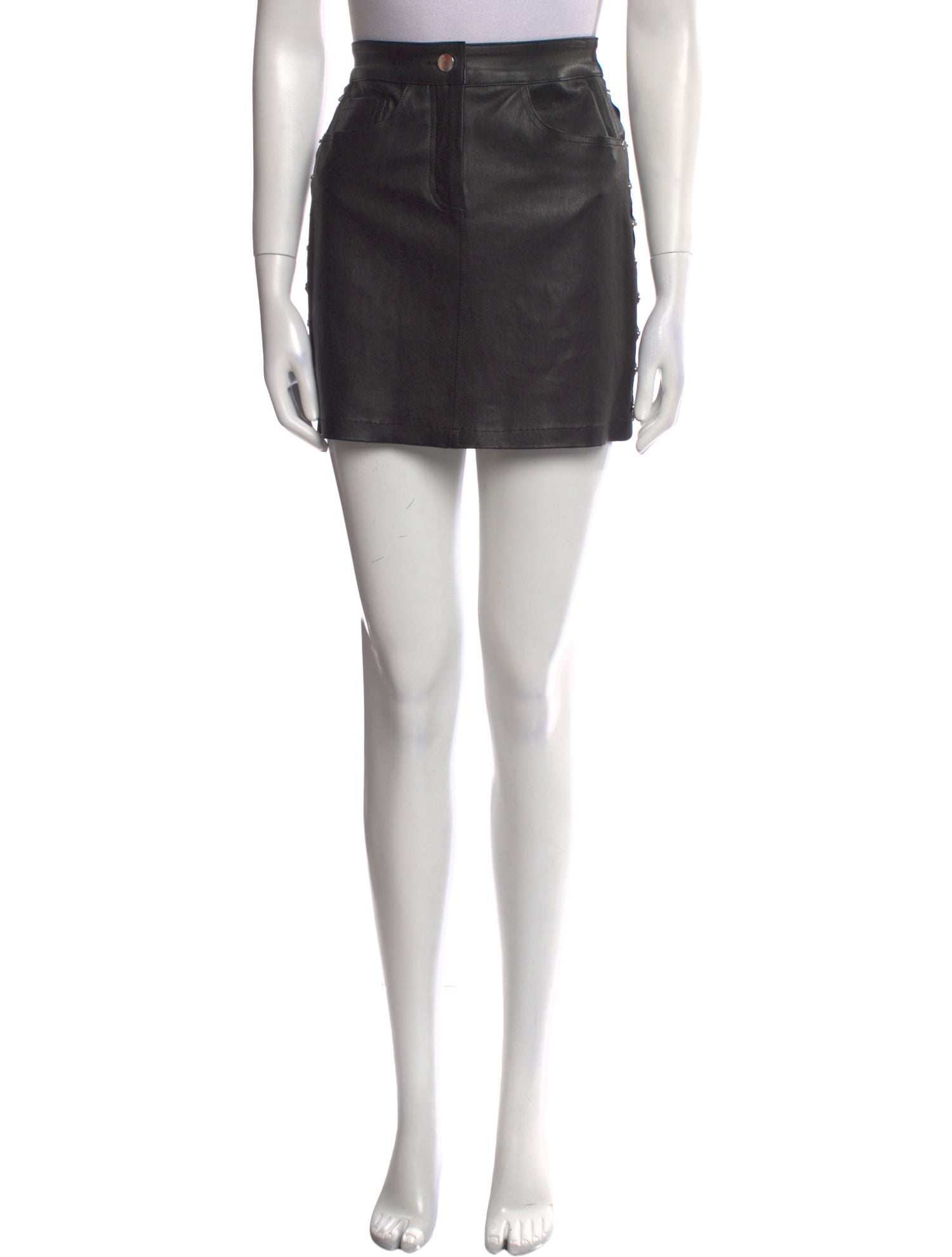 Amiri Leather Mini Skirt