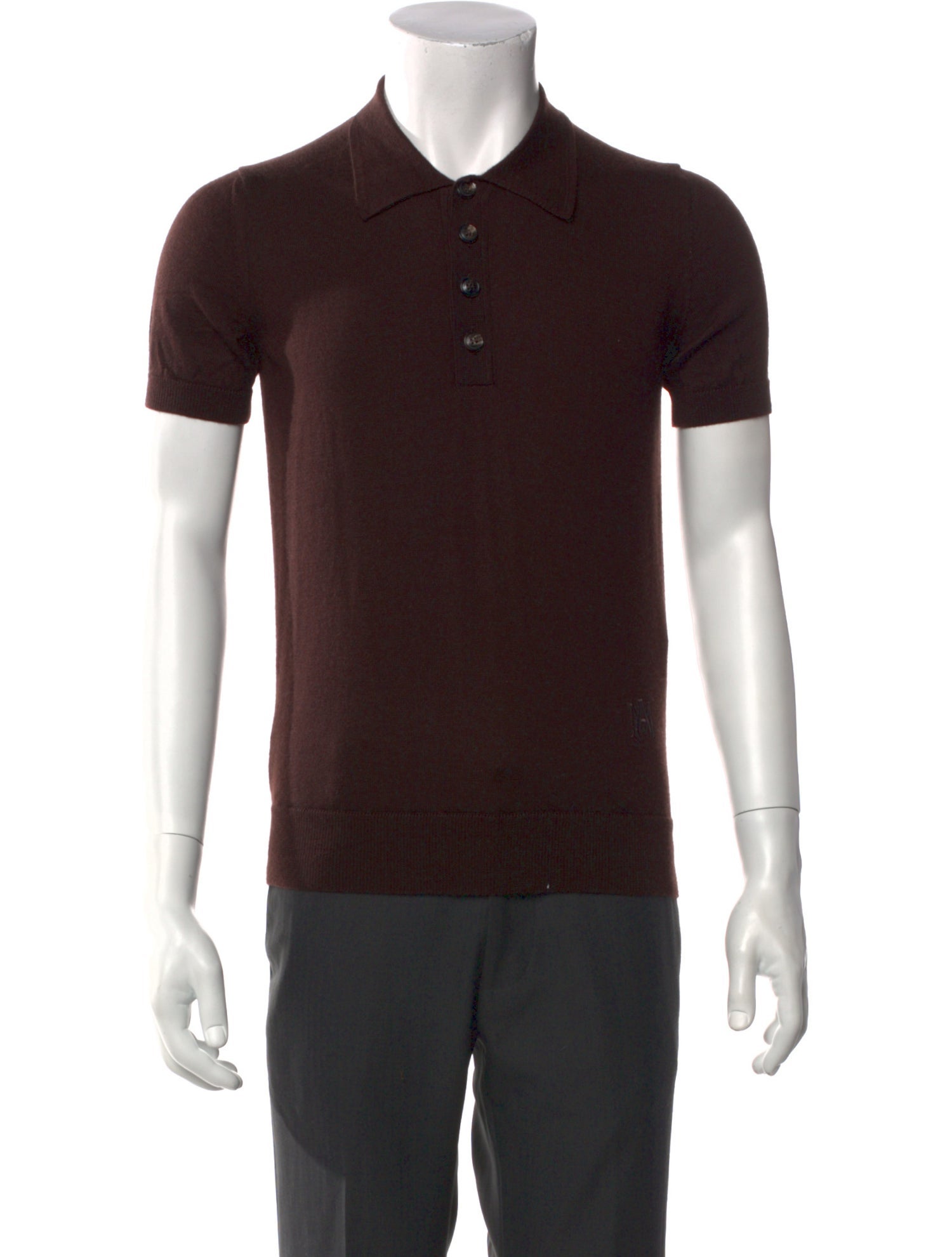 Amiri Cashmere V-Neck Polo Shirt