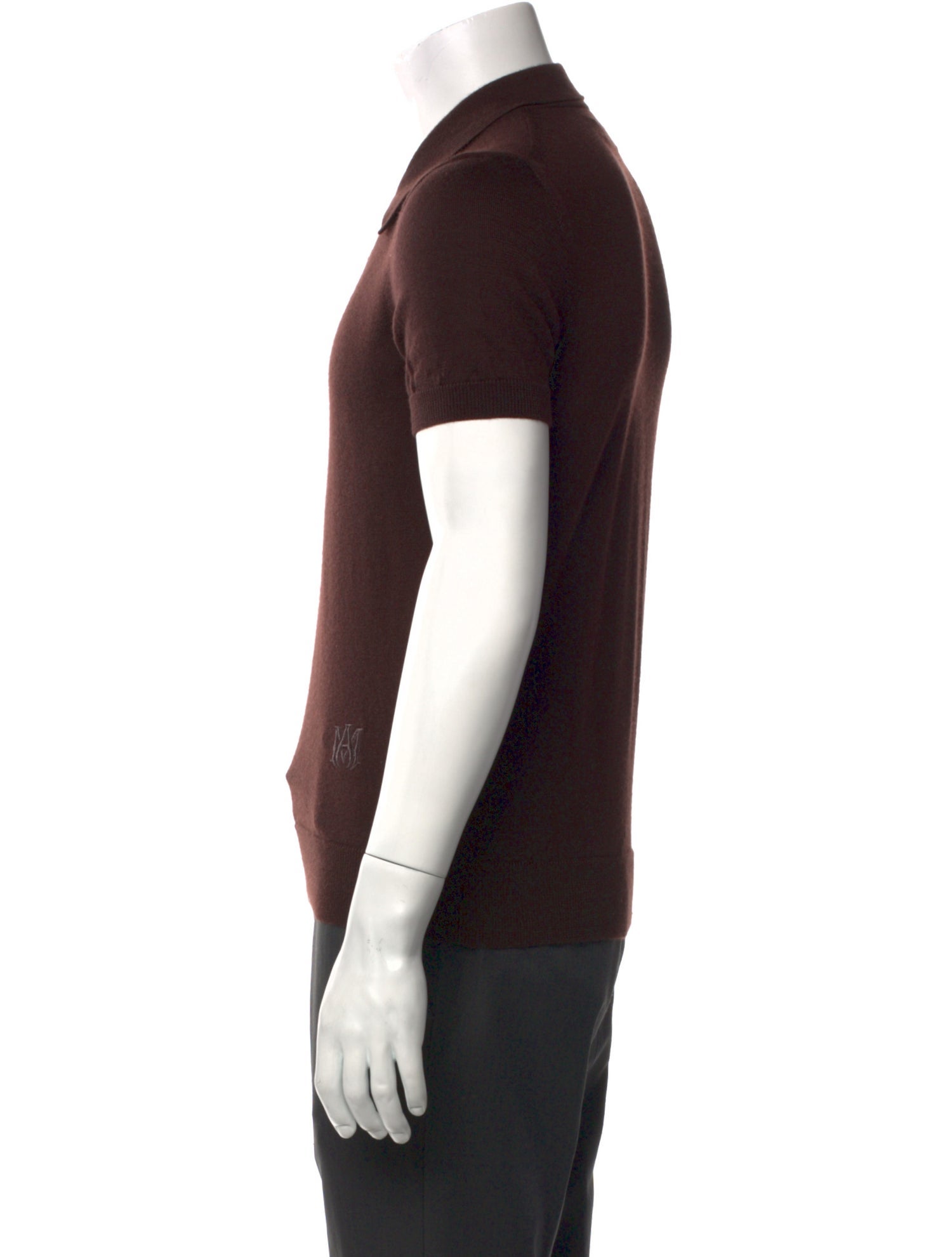 Amiri Cashmere V-Neck Polo Shirt