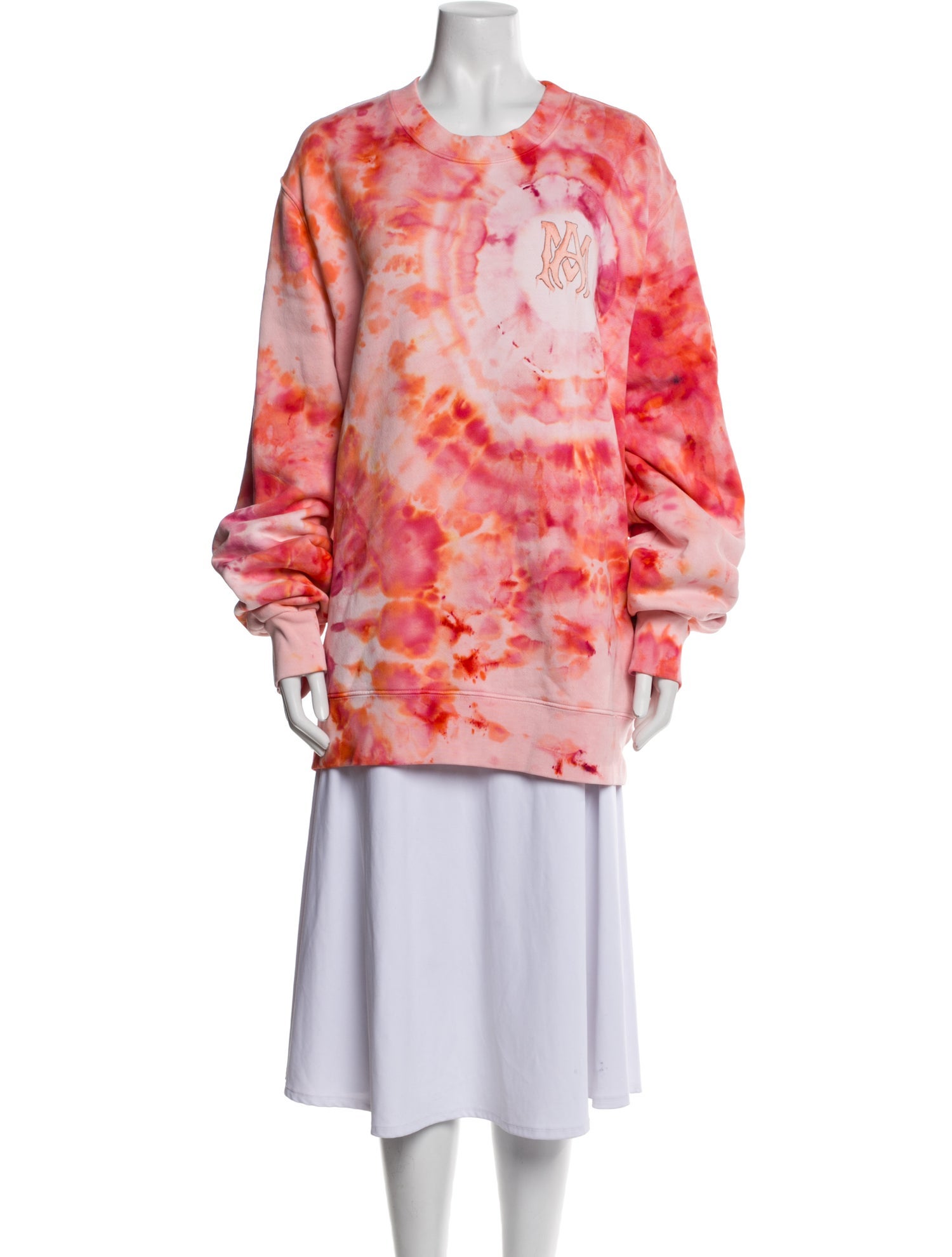 Amiri Tie-Dye Print Crew Neck Tunic