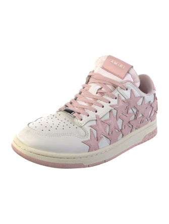 Amiri Leather Colorblock Pattern Sneakers