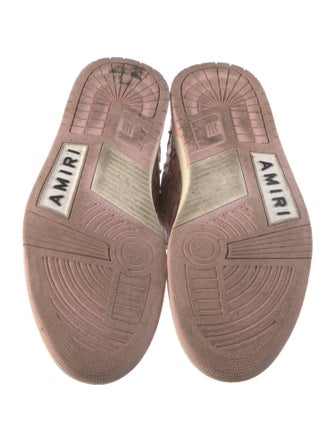 Amiri Leather Colorblock Pattern Sneakers