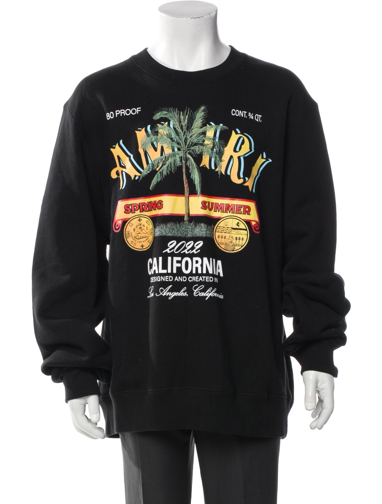 Amiri Graphic Print Crew Neck Pullover