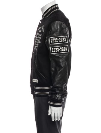 Amiri Wool Graphic Print Varsity Jacket