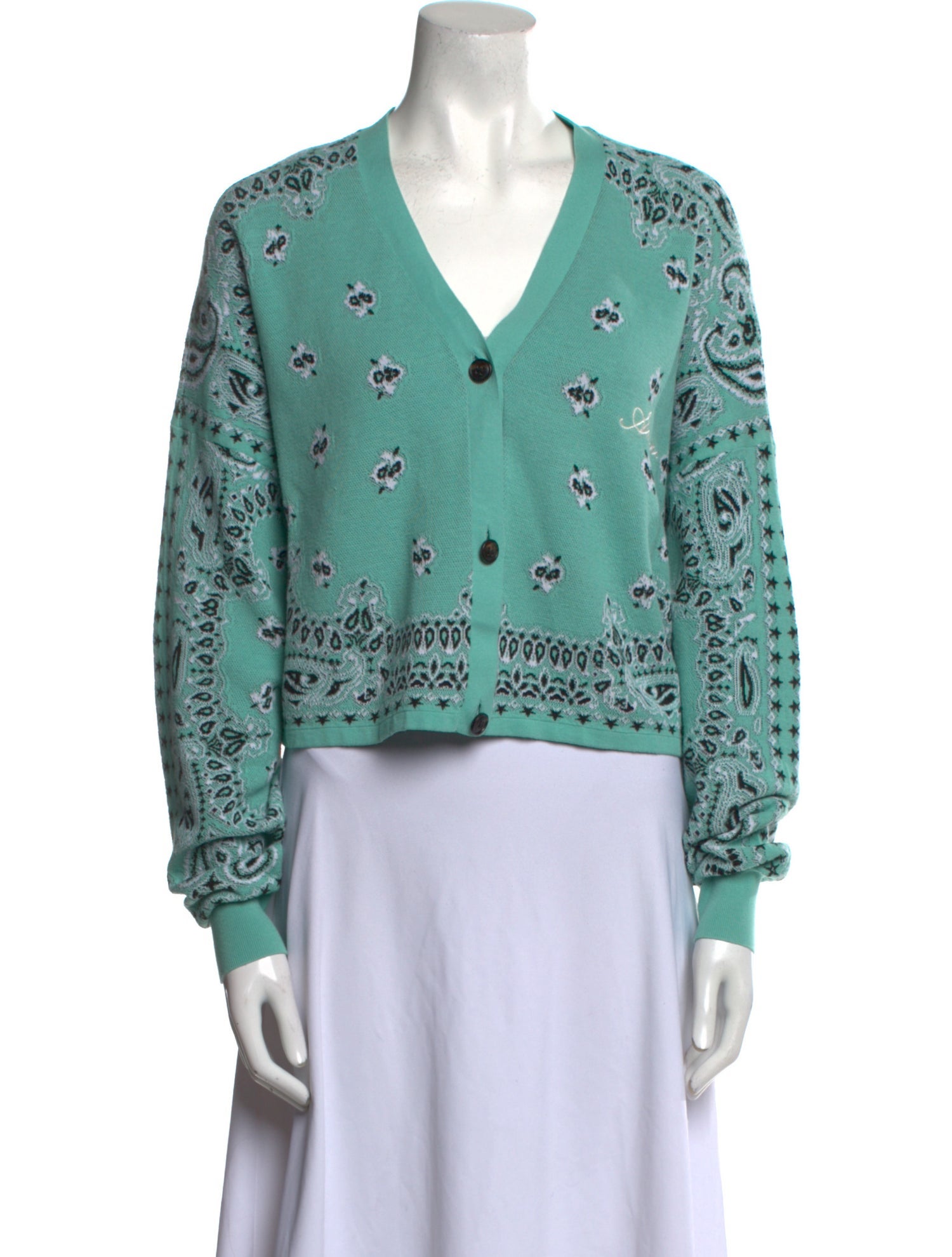 Amiri Printed V-Neck Sweater